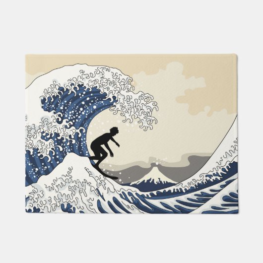De Grote Surfer van Kanagawa Deurmat (Voorkant)