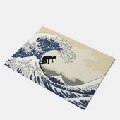 De Grote Surfer van Kanagawa Deurmat (Schuin)