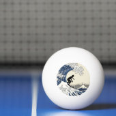 De Grote Surfer van Kanagawa Pingpongbal (Net)