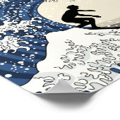 De Grote Surfer van Kanagawa Poster (Hoek)