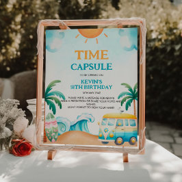 De grote, Surven Verjaardag Tijd Capsule teken Reclamebord Met Voetstuk