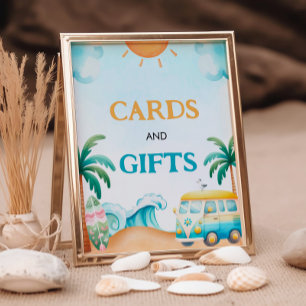 De grote, Surven verjaardagskaarten en geschenken Reclamebord Met Voetstuk