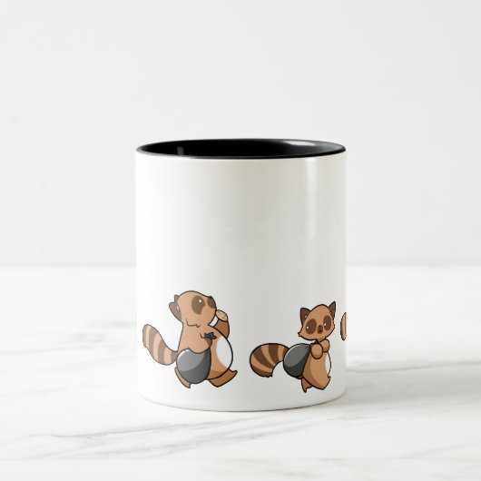 De Grote Tanuki-Mok Tweekleurige Koffiemok (Center)