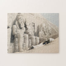 De grote tempel boven Simbel door David Roberts