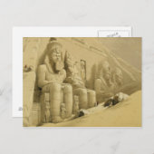 De Grote tempel van Abu Simbel, Nubia, uit "Egypte Briefkaart (Voorkant / Achterkant)