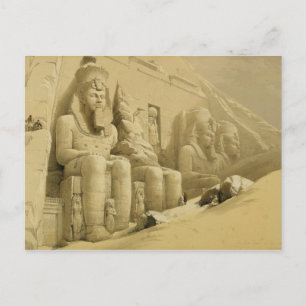 De Grote tempel van Abu Simbel, Nubia, uit "Egypte Briefkaart
