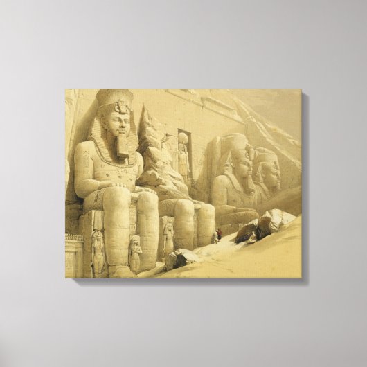 De Grote tempel van Abu Simbel, Nubia, uit "Egypte Canvas Afdruk (Voorkant)