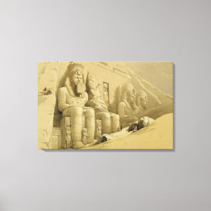 De Grote tempel van Abu Simbel, Nubia, uit "Egypte Canvas Afdruk