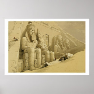 De Grote tempel van Abu Simbel, Nubia, uit "Egypte Poster