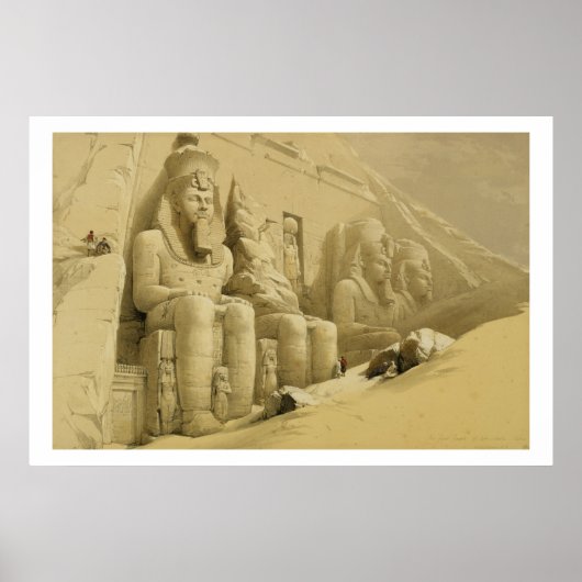 De Grote tempel van Abu Simbel, Nubia, uit "Egypte Poster (Voorkant)