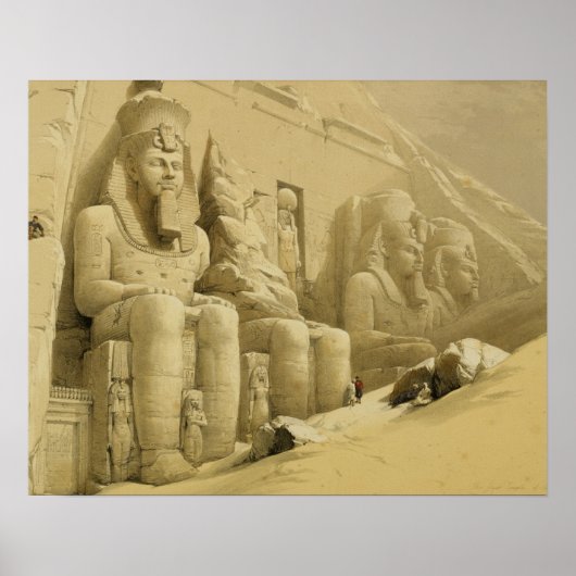 De Grote tempel van Abu Simbel, Nubia, uit "Egypte Poster (Voorkant)