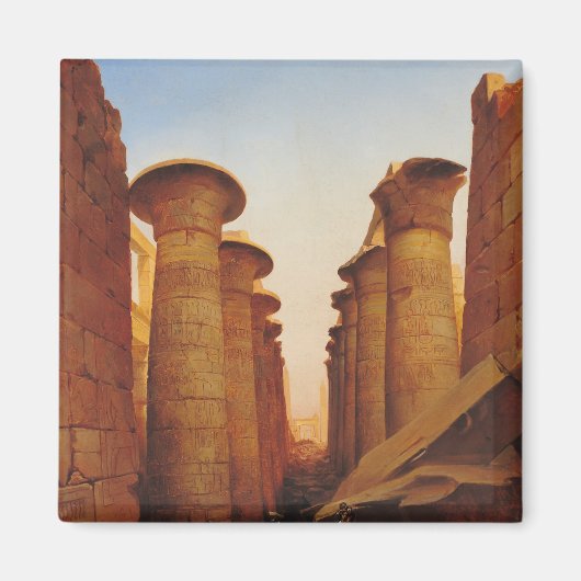 De grote tempel van Amun in Karnak Magneet (Voorkant)