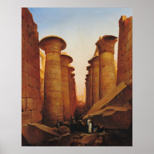 De grote tempel van Amun in Karnak Poster