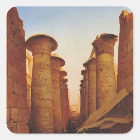 De grote tempel van Amun in Karnak Vierkante Sticker (Voorkant)