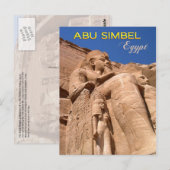 De grote tempel van Ramesses II in Abu Simbel Briefkaart (Voorkant / Achterkant)