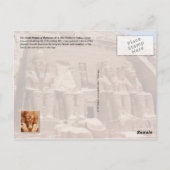 De grote tempel van Ramesses II in Abu Simbel Briefkaart (Achterkant)