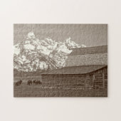 De grote tetonen uit de Mormon Row-puzzel Legpuzzel (Horizontaal)