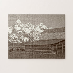 De grote tetonen uit de Mormon Row-puzzel Legpuzzel