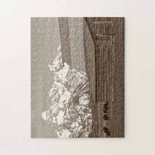 De grote tetonen uit de Mormon Row-puzzel Legpuzzel (Verticaal)