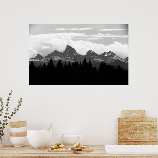 De Grote Tetons Poster (Keuken)