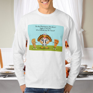 De Grote Thanksgiving Showdown Pompoen en Appel T-shirt