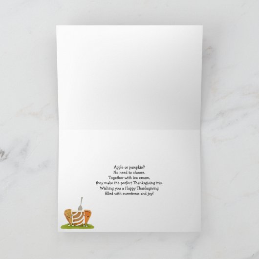 De Grote Thanksgiving Showdown Pumpkin en Apple Kaart (Binnen)