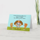 De Grote Thanksgiving Showdown Pumpkin en Apple Kaart (Voorkant)