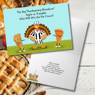 De Grote Thanksgiving Showdown Pumpkin en Apple Kaart