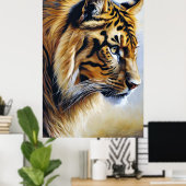 De grote tijger poster (Thuiskantoor)