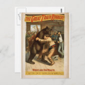De Grote Train Robbery, 'Wrestling for Wealth' Briefkaart (Voorkant / Achterkant)