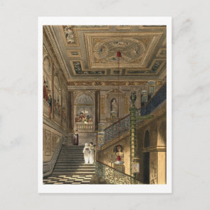 De grote trap in Kensington Paleis uit Pyne Briefkaart