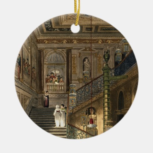 De grote trap in Kensington Paleis uit Pyne Keramisch Ornament (Voorkant)