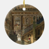 De grote trap in Kensington Paleis uit Pyne Keramisch Ornament (Achterkant)