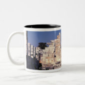 De grote trap van de tempel van Apollo Tweekleurige Koffiemok (Links)