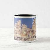 De grote trap van de tempel van Apollo Tweekleurige Koffiemok (Center)