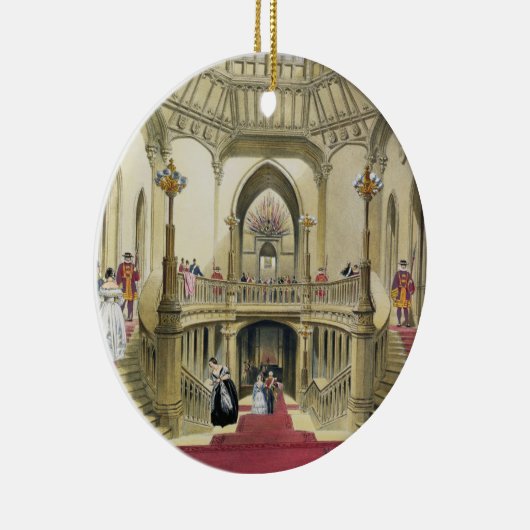 De grote trap, Windsor Castle, van 'A Histo' Keramisch Ornament (Rechts)