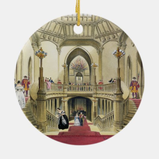 De grote trap, Windsor Castle, van 'A Histo' Keramisch Ornament (Achterkant)