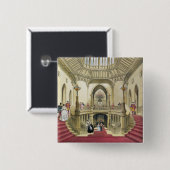 De grote trap, Windsor Castle, van 'A Histo' Vierkante Button 5,1 Cm (Voorkant /achterkant)