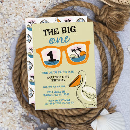 De grote tropische eerste verjaardag kaart