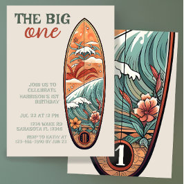 De Grote Tropische Hawaïaanse Surf Verjaardag Kaart