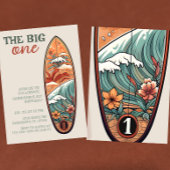 De Grote Tropische Hawaïaanse Surf Verjaardag Kaart