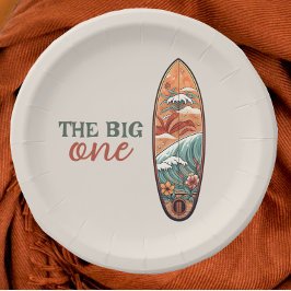 De Grote Tropische Hawaïaanse Surf Verjaardag Papieren Bordje