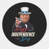 De grote Trump Gats Ronde Sticker (Voorkant)