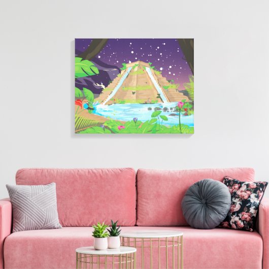 De grote tuinen van Babylon Canvas Afdruk (Insitu (Woonkamer))