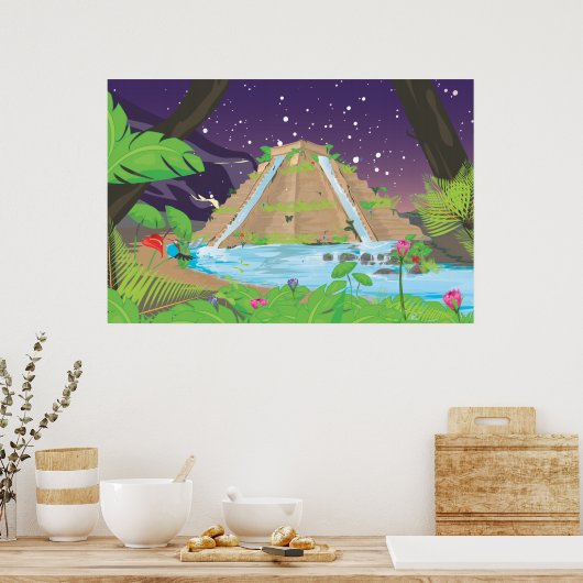 De grote tuinen van Babylon Poster (Keuken)