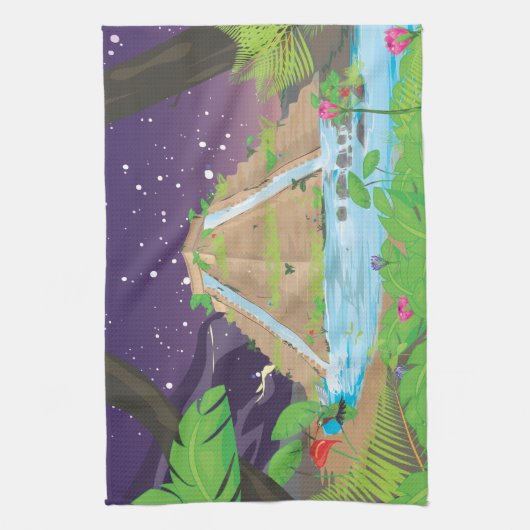 De grote tuinen van Babylon Theedoek (Verticaal)