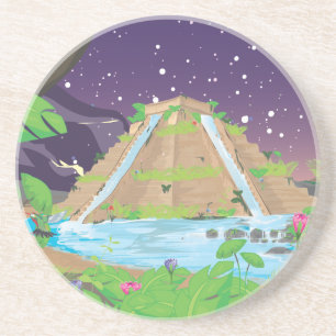 De grote tuinen van Babylon Zandsteen Onderzetter