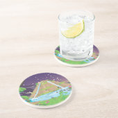 De grote tuinen van Babylon Zandsteen Onderzetter (Zijkant)