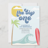 De grote uitnodiging van één Surf om de 1e verjaar (Voorkant)