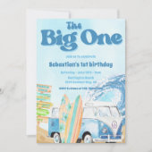 De grote uitnodiging van één Surf om de 1e verjaar (Voorkant)